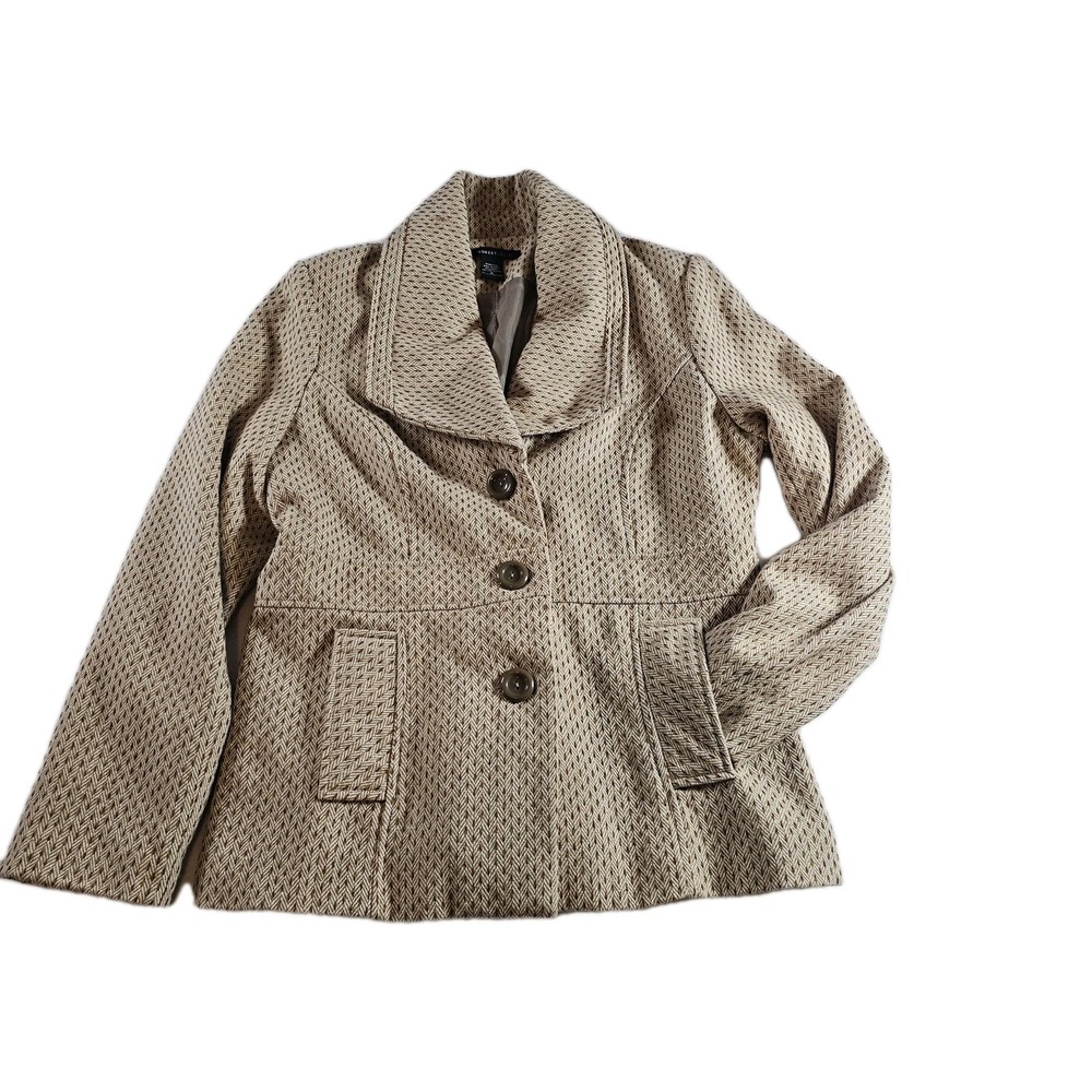 Robert Louis‎ Vintage Blazer Jacket Lined Medium Wool Blend Brown Pockets EUC